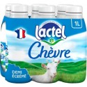 Lactel Lait de Chèvre Demi-écrémé 1L (pack de 6)