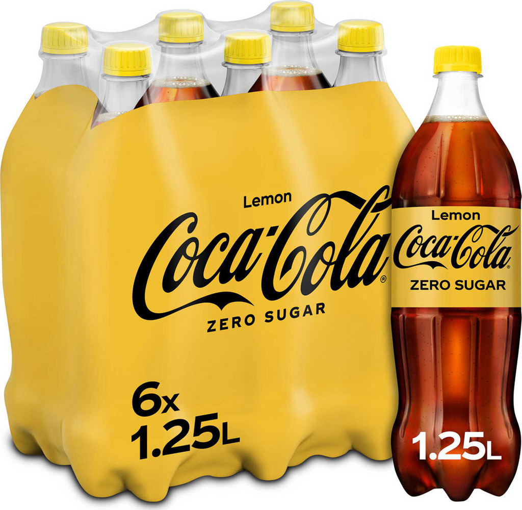 Coca-Cola - Sans caféine, boissons gazeuses gazeuses, 2 l (Pack de 6),  bouteille en plastique