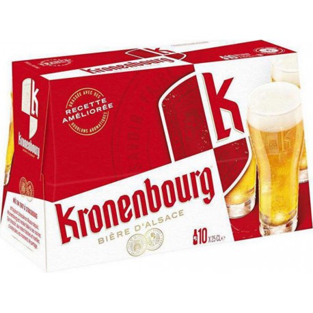 Kronenbourg Bière blonde 4.2% 25cl (pack de 10)