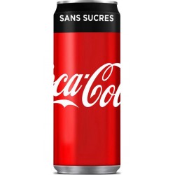 Soda Coca-Cola SANS SUCRES Canette 33cl
