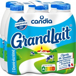 Candia demi-écrémé UHT CANDIA GRANDLAIT 1L (pack de 6)
