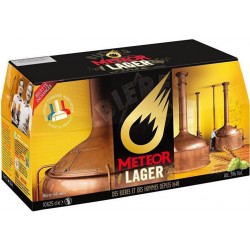 MÉTÉOR Bière blonde Meteor Lager 5%vol. 10x25cl (pack de 10)