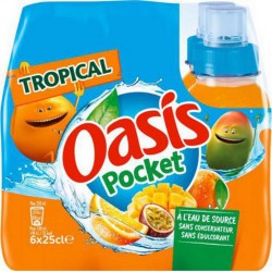 Oasis Pocket Tropical 25cl (lot de 12 packs de 6 soit 72 bouteilles)