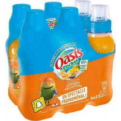 Oasis Pocket Tropical 25cl (lot de 4 packs de 6 soit 24 canettes)