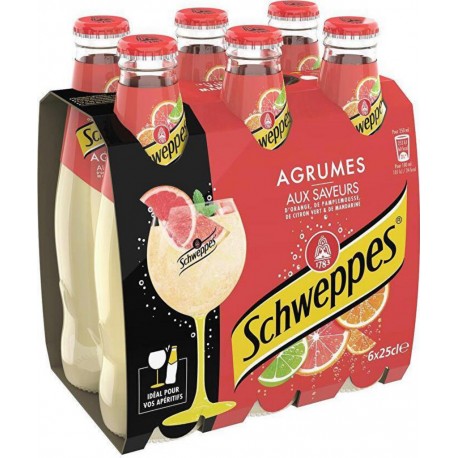Schweppes Saveur Agrumes 6x25cl (pack de 6)