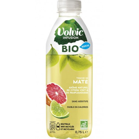 Volvic infusion Mate Citron Vert Pamplemousse BIO 75cl