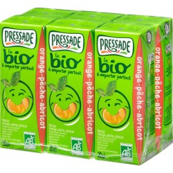 Pressade Nectar Bio Orange-Pêche-Abricot 6x20cl (pack de 6)