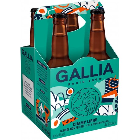 Bière Gallia Champ Libre 5.8° 4x33cl (pack de 4)