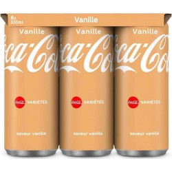 COCA-COLA Cola vanille 6 x 33 cl (pack de 6)