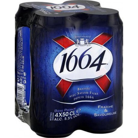 Kronenbourg 1664 Bière blonde premium 5.5% 50cl (pack de 4)