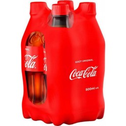 Coca-Cola Soda à base de cola goût original 4 x 50cl (pack de 4)