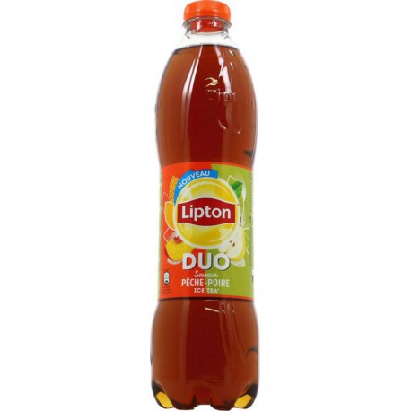 Lipton Ice Tea Duo Pêche Poire 1,5L (pack de 4)