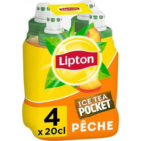 Lipton Ice tea saveur pêche 4 x 20 cl
