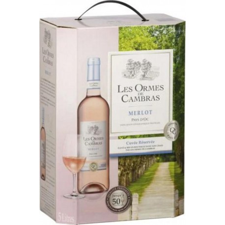 LES ORMES DE CAMBRAS Vin rosé Merlot Pays d'Oc 5L