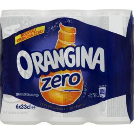 Orangina Boisson aux fruits gazeuse ZERO 6 x 33cl (pack de 6)