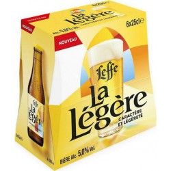 Leffe Bière Blonde La légère 5% 6 x 25 cl 5%vol. (pack de 6)
