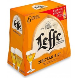 Leffe Bière blonde nectar 5.5% 6 x 25 cl 5.5%vol. (pack de 6)