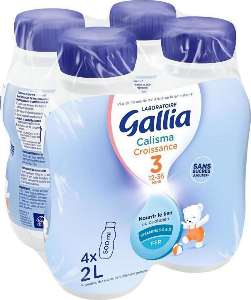 GALLIA Lait calisma croissance 3 dès 12 mois 4x50cl (pack de 4) 