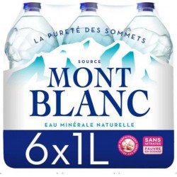 Mont Blanc Eau minérale naturelle 1L (pack de 6)