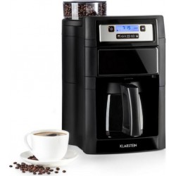 Klarstein aromatica ii thermo cafetière 1,25l avec broyeur à café + verseuse thermos - 1000W - noir