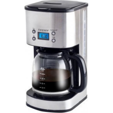 NC Beper 90520 cafetiere filtre programmable - argent