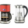 H.koenig mg30 rouge + ti700 : cafetière 1,8l et théière - bouilloire 1,7l programmables h.koenig