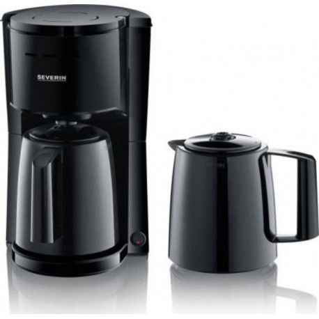 Severin ka9252 cafetiere filtre isotherme avec 2 verseuses, 16 tasses soit 1 litre par verseuse, puissance: 1 000 w, inox / noir