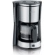 Severin ka4822 cafetiere filtre type, 10 tasses, capacité : 1,4 l, arret automatique, verseuse en verre, 1 000 w, inox / noir SE