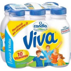 Candia Viva demi-écrémé Vitamine D 50cl (pack de 6)