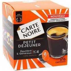 Carte Noire Petit Déjeuner Compatible Dolce Gusto (pack de 64 capsules)