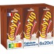 Candia CANDY'UP Boisson lactée au Chocolat 20cl (lot de 3 packs de 6 soit 18 briquettes)