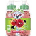 Les Mini Bio Cristaline Eau aromatisée bio fruits rouges 20 cl (pack de 4)