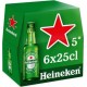 Heineken Bière blonde premium 25cl 5%vol. (pack de 6)