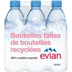 Evian Eau minérale naturelle 6 x 50cl (pack de 6)