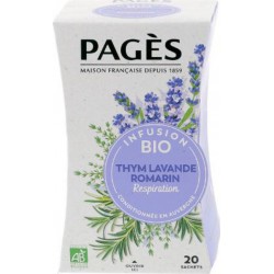 Pages Infusion Respiration Thym Lavande Romarin Bio x20 sachets