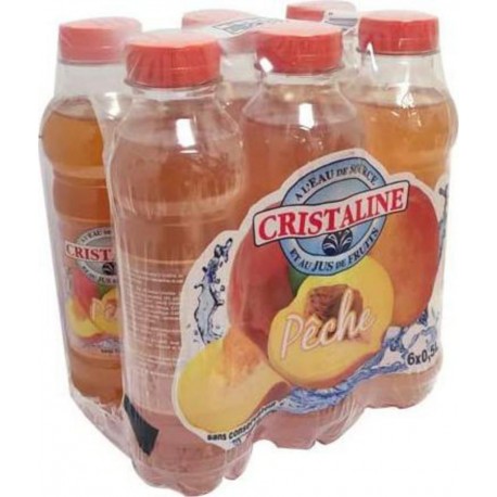 Boisson Cristaline aromatisée Pêche 6x50cl