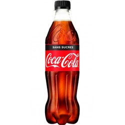 Coca-Cola Soda à base de cola sans sucres 50cl (lot de 4 bouteilles)