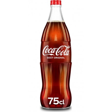 Soda Coca-Cola Zéro Bouteille verre 75cl