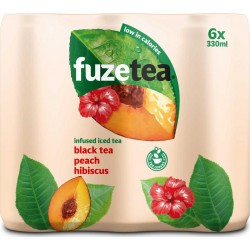 FUZE TEA TEA PEACH HIBISCUS 33cl (lot de 2 packs de 6 soit 12 canettes)