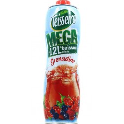 Teisseire Mega Sirop Grenadine 1,5L (lot de 2 bouteilles)