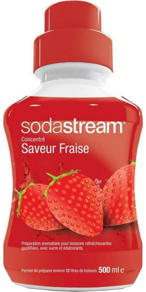 Sodastream Concentré Saveur Fraise 500ml (lot de 4 flacons) 