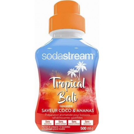 Sodastream Tropical Bali Concentré Saveur Coco et Ananas 500ml (lot de 4  flacons) 