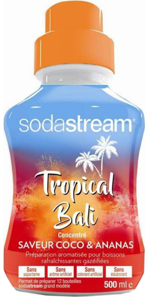 Sodastream Tropical Bali Concentré Saveur Coco et Ananas 500ml (lot de 7  flacons) 