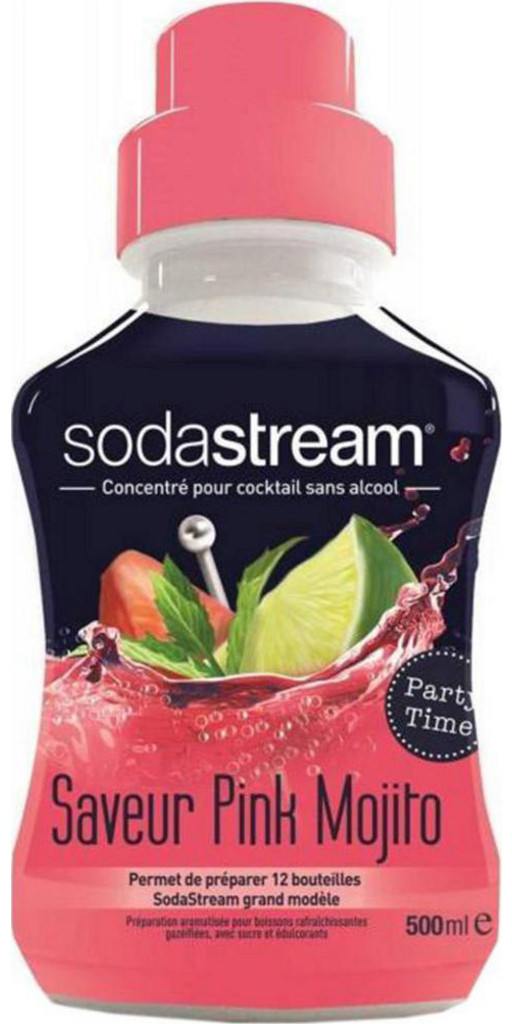 Sodastream Concentré pour Cocktail sans Alcool Saveur Pink Mojito 500ml  (lot de 2 flacons) 