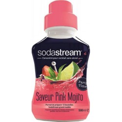 Sodastream Concentré pour Cocktail sans Alcool Saveur Pink Mojito 500ml (lot de 6 flacons)