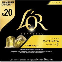 L'OR ESPRESSO Café capsules Compatibles Nespresso Lungo Mattinata intensité 5 x20