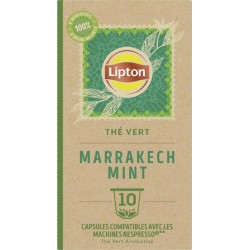 Lipton Infusion Thé Vert Marrakech Mint Nespresso x10 (lot de 3 soit 30 capsules)