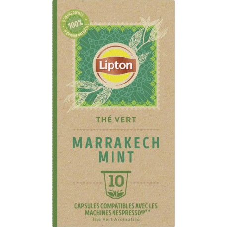 Lipton Infusion Thé Vert Marrakech Mint Nespresso x10 (boîte de 10)