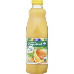 CARREFOUR EXTRA Jus d'orange pur jus sans pulpe ORANGE BRESIL 1L