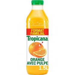 Tropicana Jus d'Orange avec pulpe 1,5L (lot de 2 bouteilles)